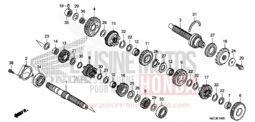 BOITE DE VITESSES CBR600RAD de 2013